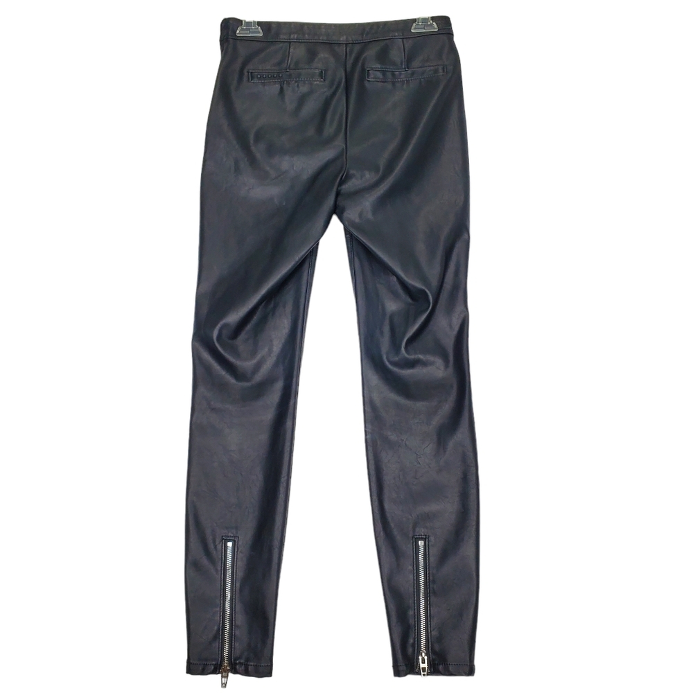 BlankNYC The Bond Black Vegan Leather / Faux Leather Skinny Pants Size 25 - Picture 8 of 15